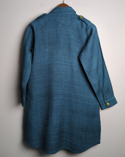 Mehaka Mirpuri Couture Blue Utility Dress Shirt