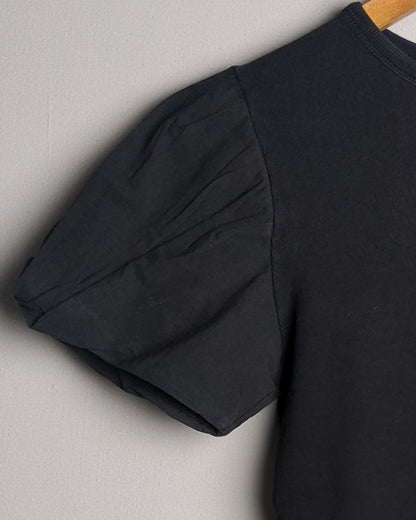 Zara Black Puff-Sleeve Tee