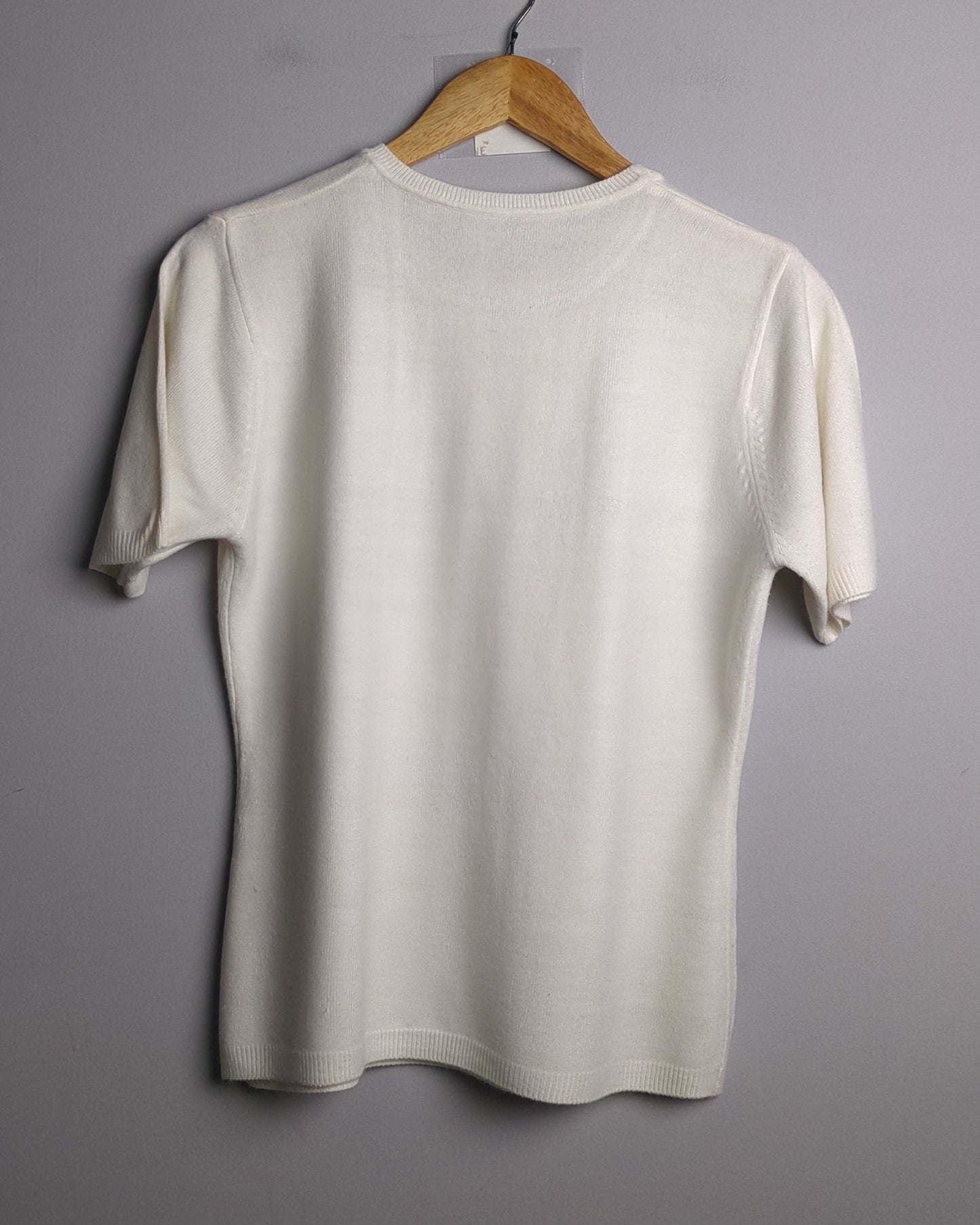 White Knit Tee