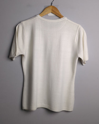White Knit Tee