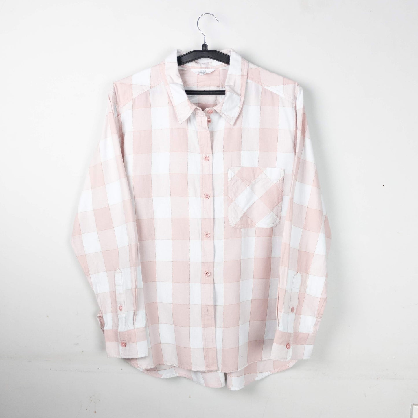 Baby Pink - White Checkered Shirt