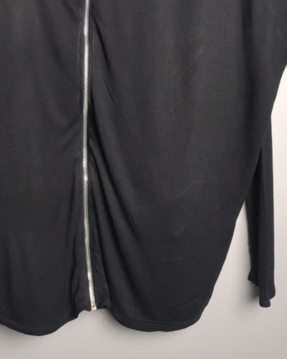 Zara Black Graphic Blouse