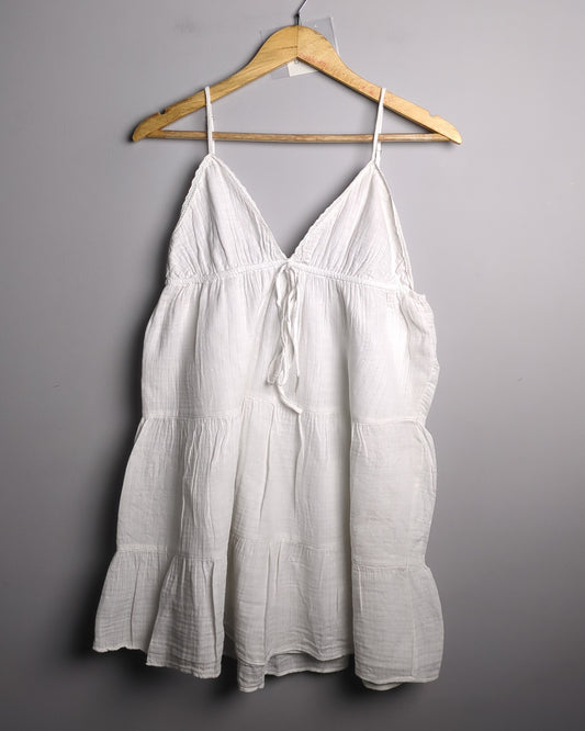 Zara White Tiered Cami