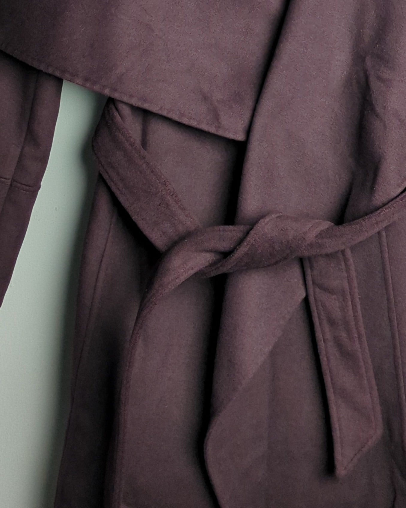 Forever New Wine Wrap Coat