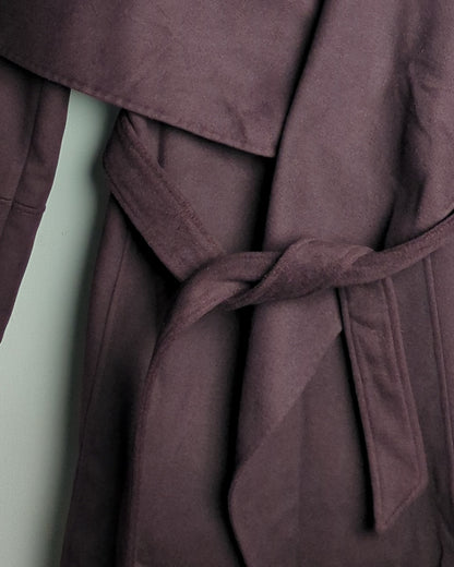 Forever New Wine Wrap Coat