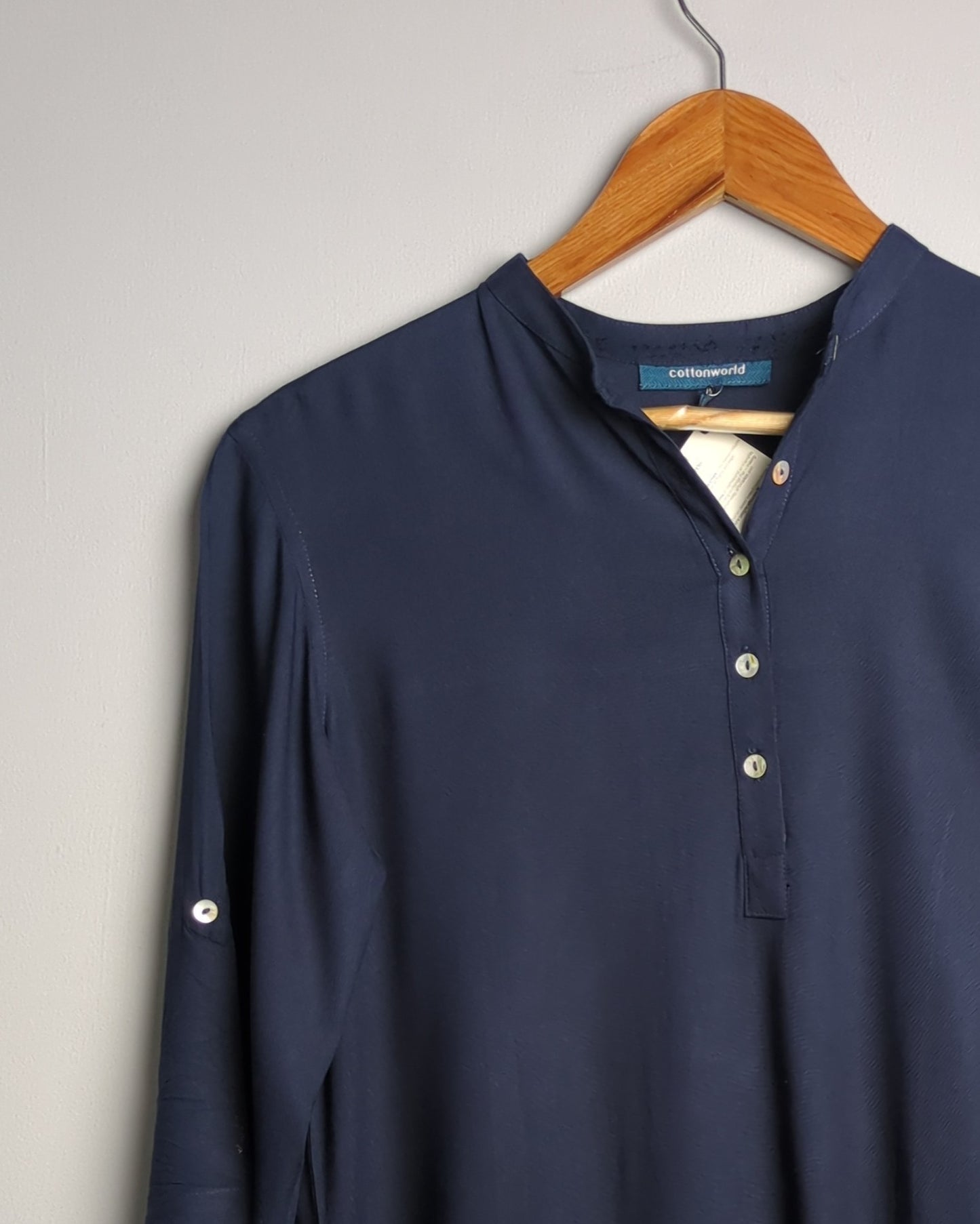 Cottonworld Blue Button Tunic