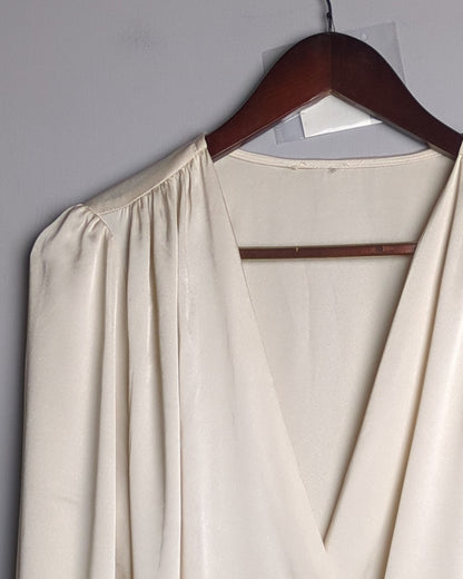 Beige Satin Blouse