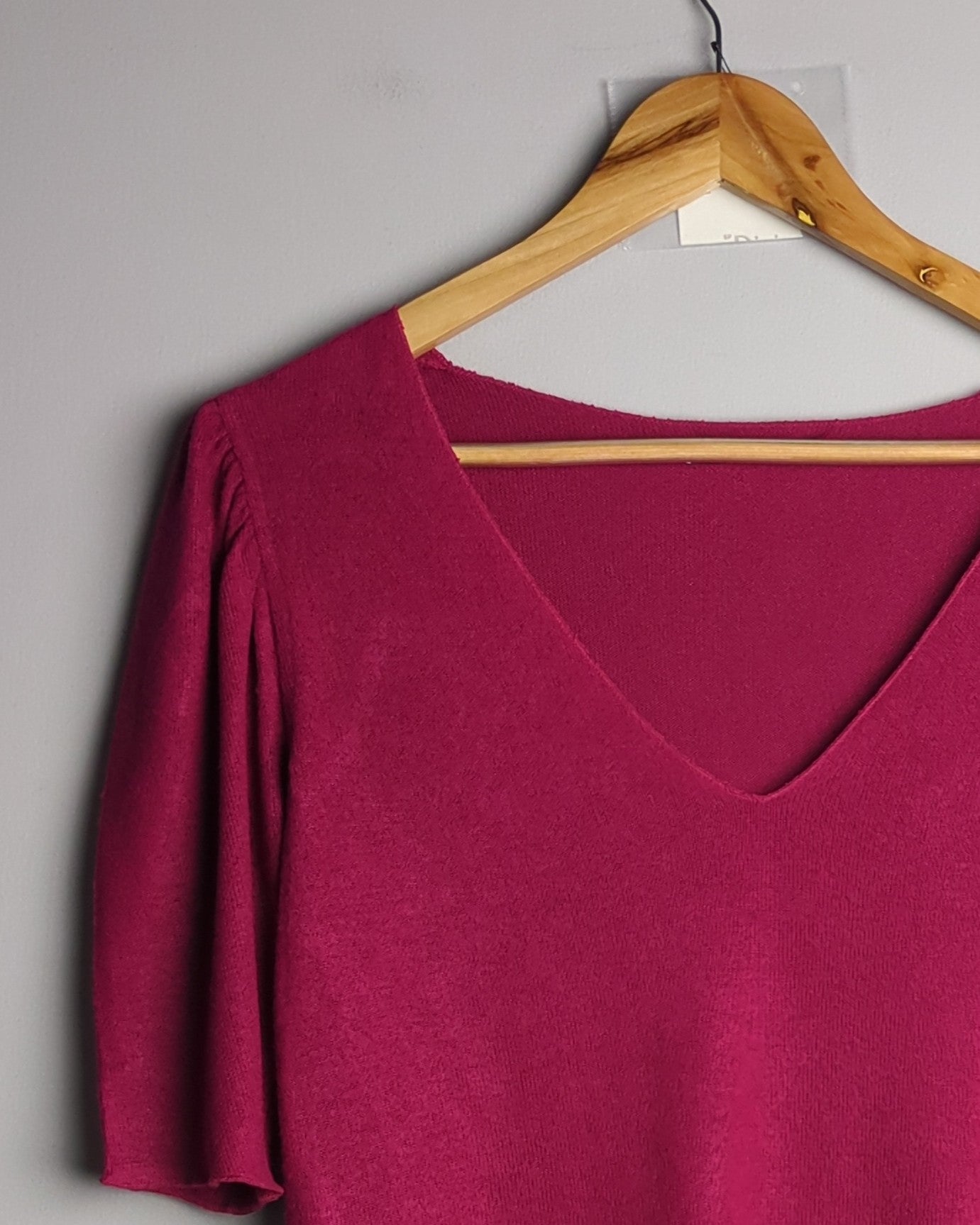 Zara Wine V-Neck Sweater