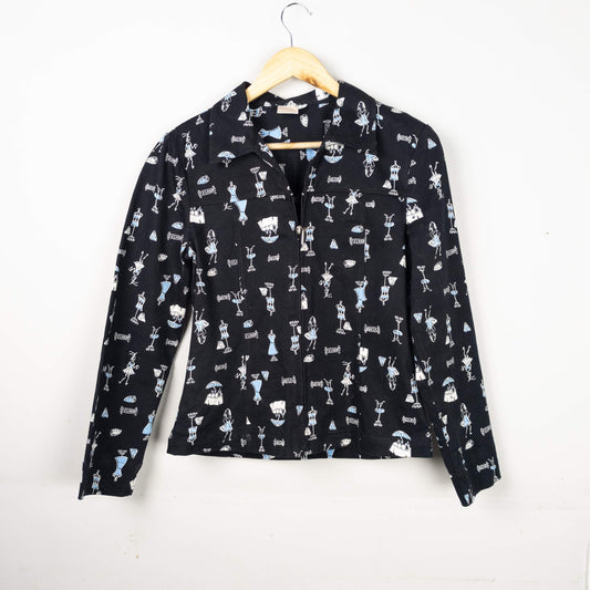 Printed Zip-Up Jacket