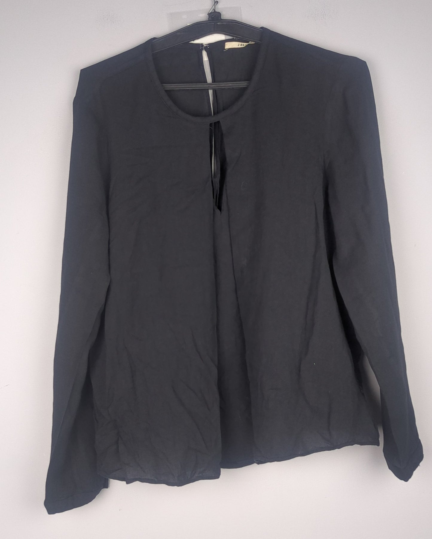 J Brand Black Keyhole Blouse