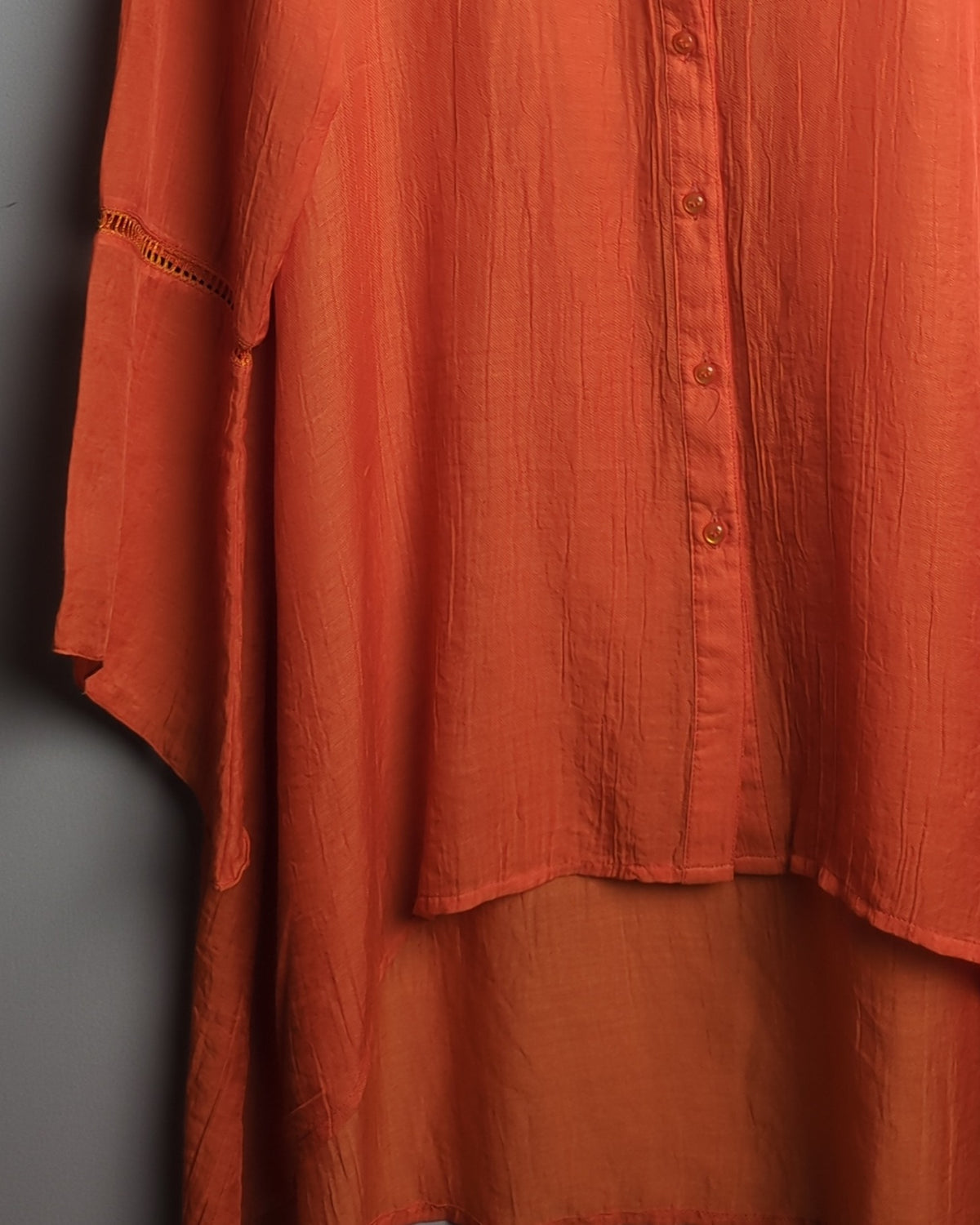 Rriso Orange Collared Tunic