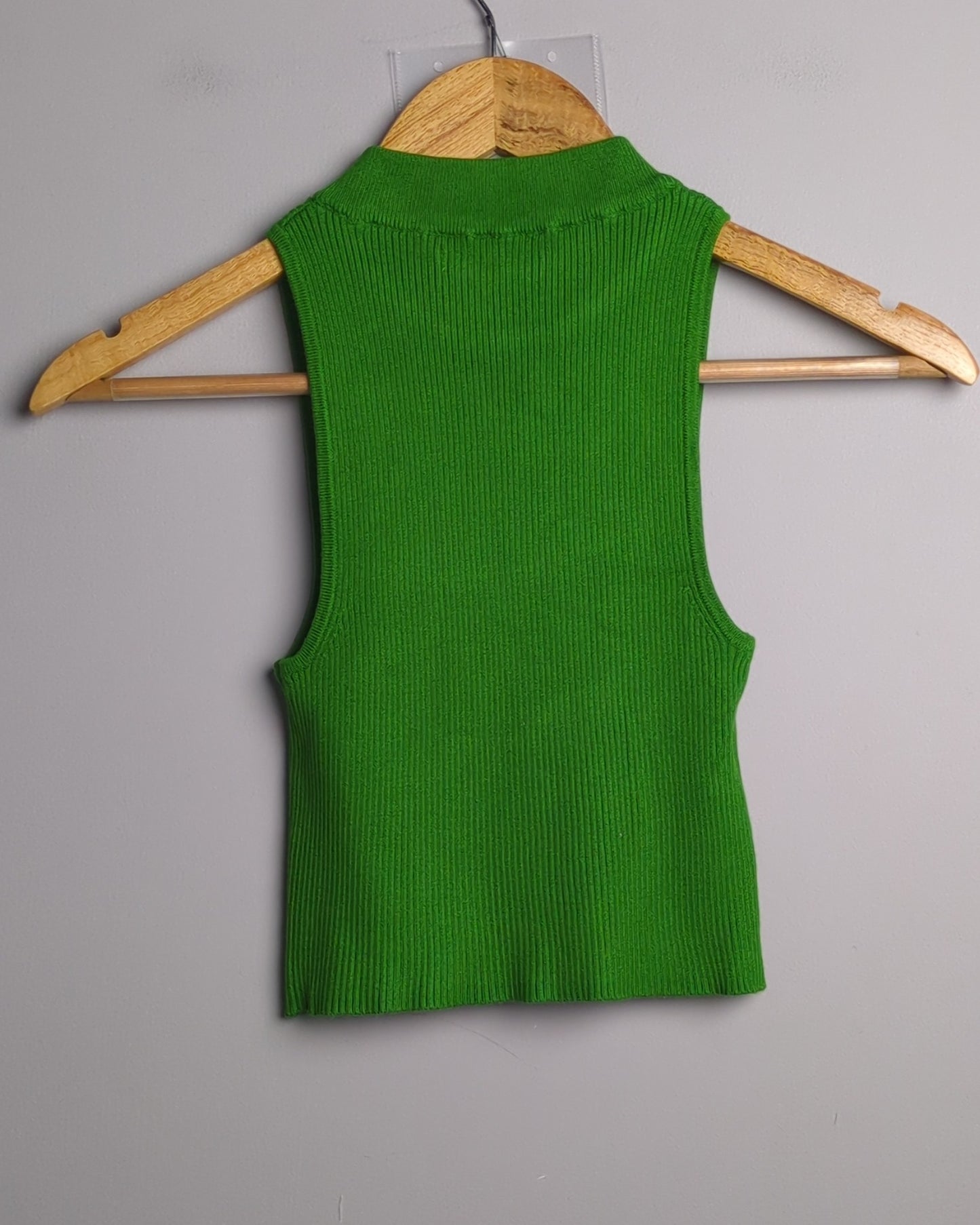 Mango Green Ribbed Tank