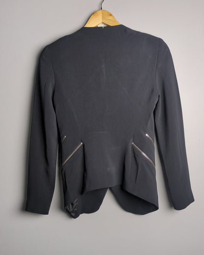 Zara Black Zipper Blazer