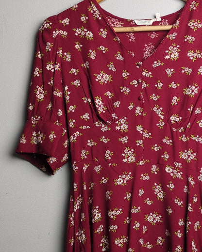 Cover Story Wine Floral Dress