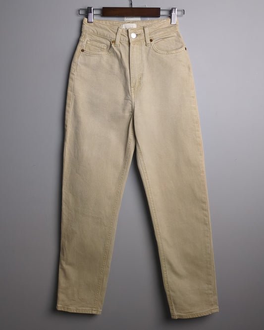 H&M Beige High-Waisted Jeans
