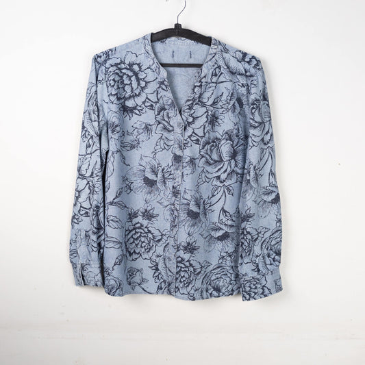 Floral Print Long Sleeve Blouse