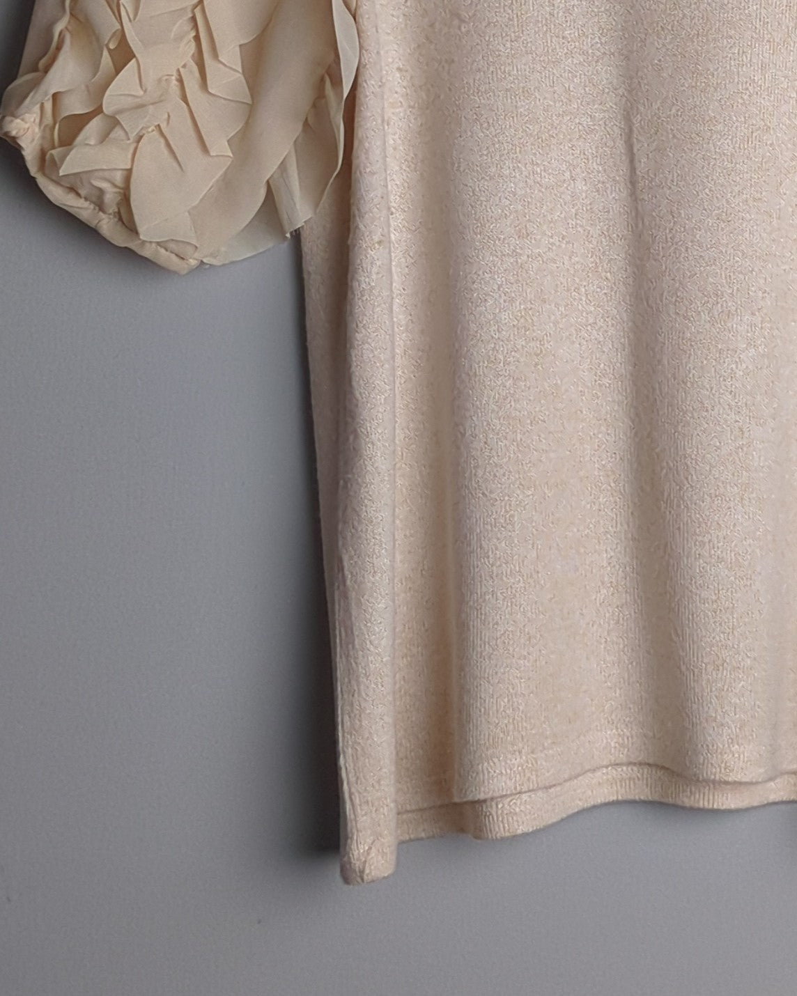 Zara Beige Ruffle Top