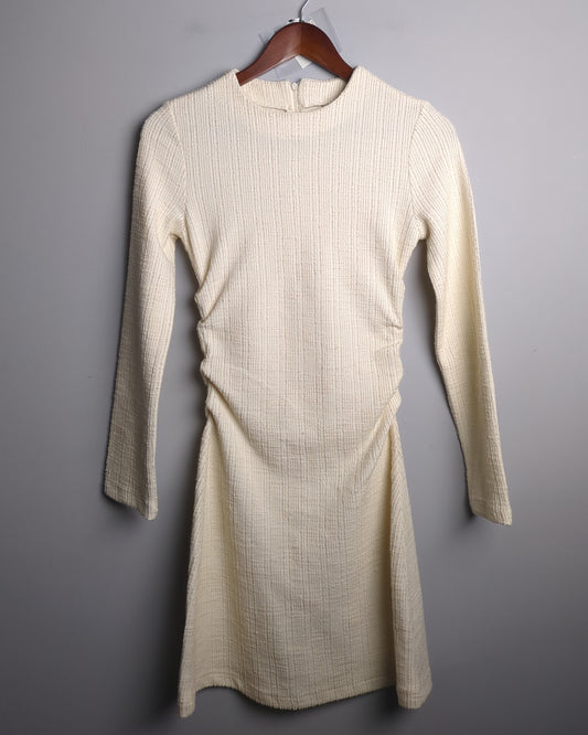 H&M Beige Ruched Dress