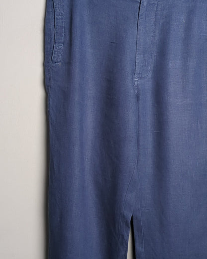 Cotton World Blue Linen Trousers