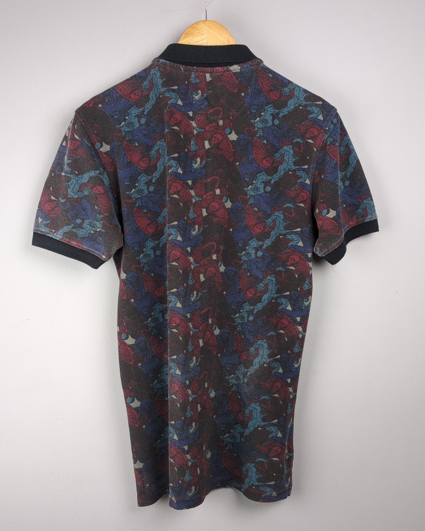 Men's Polo: Indigo Nation Black Graphic