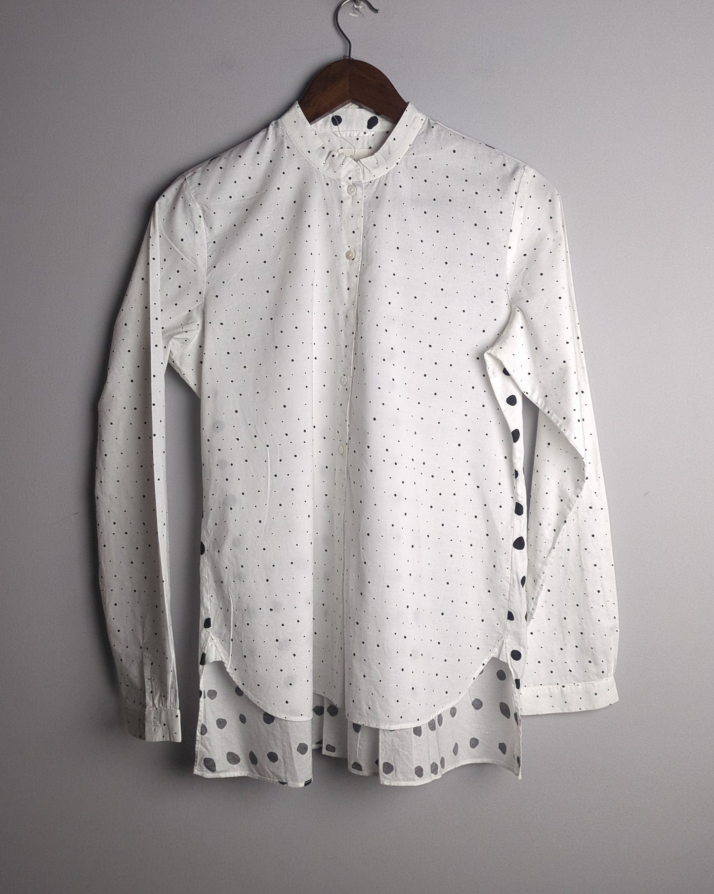 Nicobar White Dot Blouse