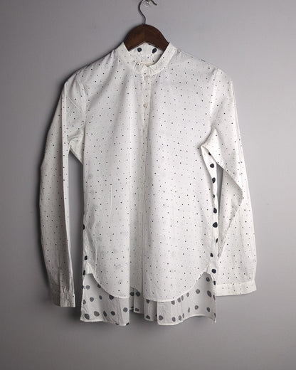 Nicobar White Dot Blouse