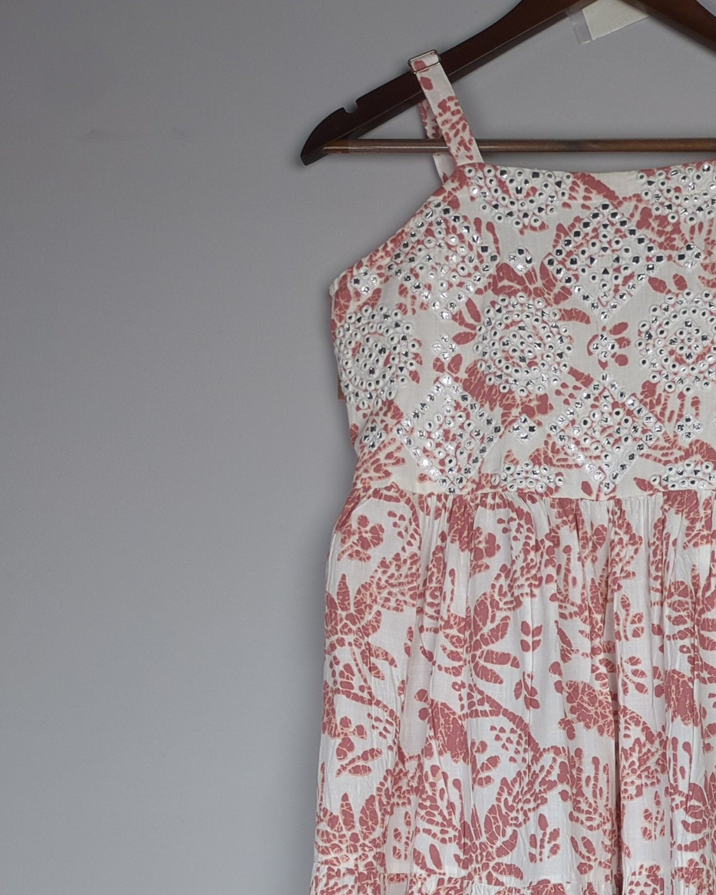 Bombay Catsey Pink Tiered Dress