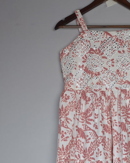Bombay Catsey Pink Tiered Dress