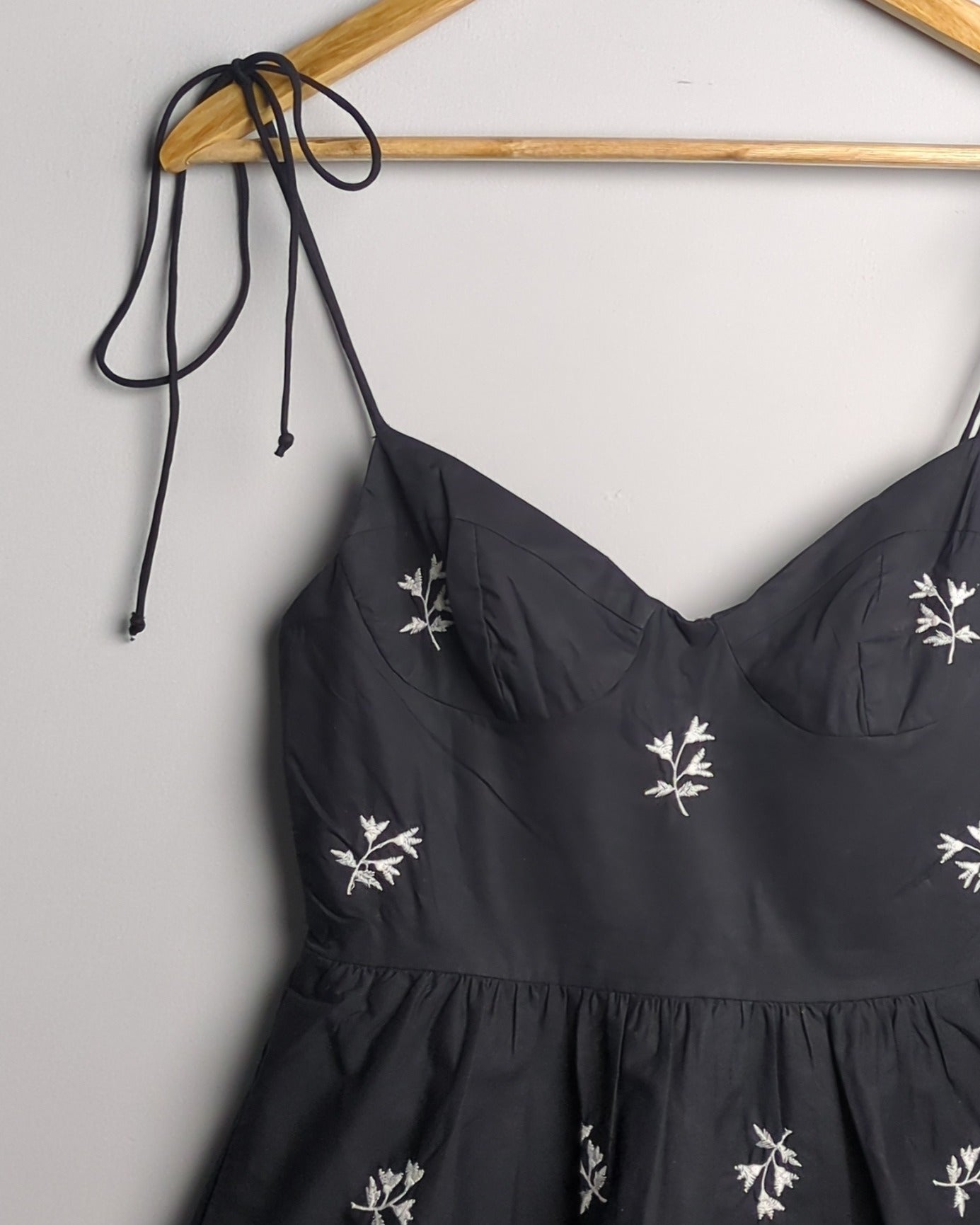 Zara Black Embroidered Dress