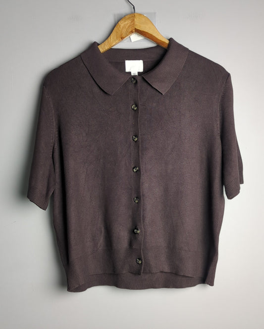H&M Brown Knit Polo