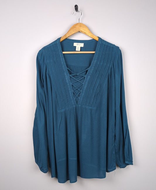 Teal Lace-up