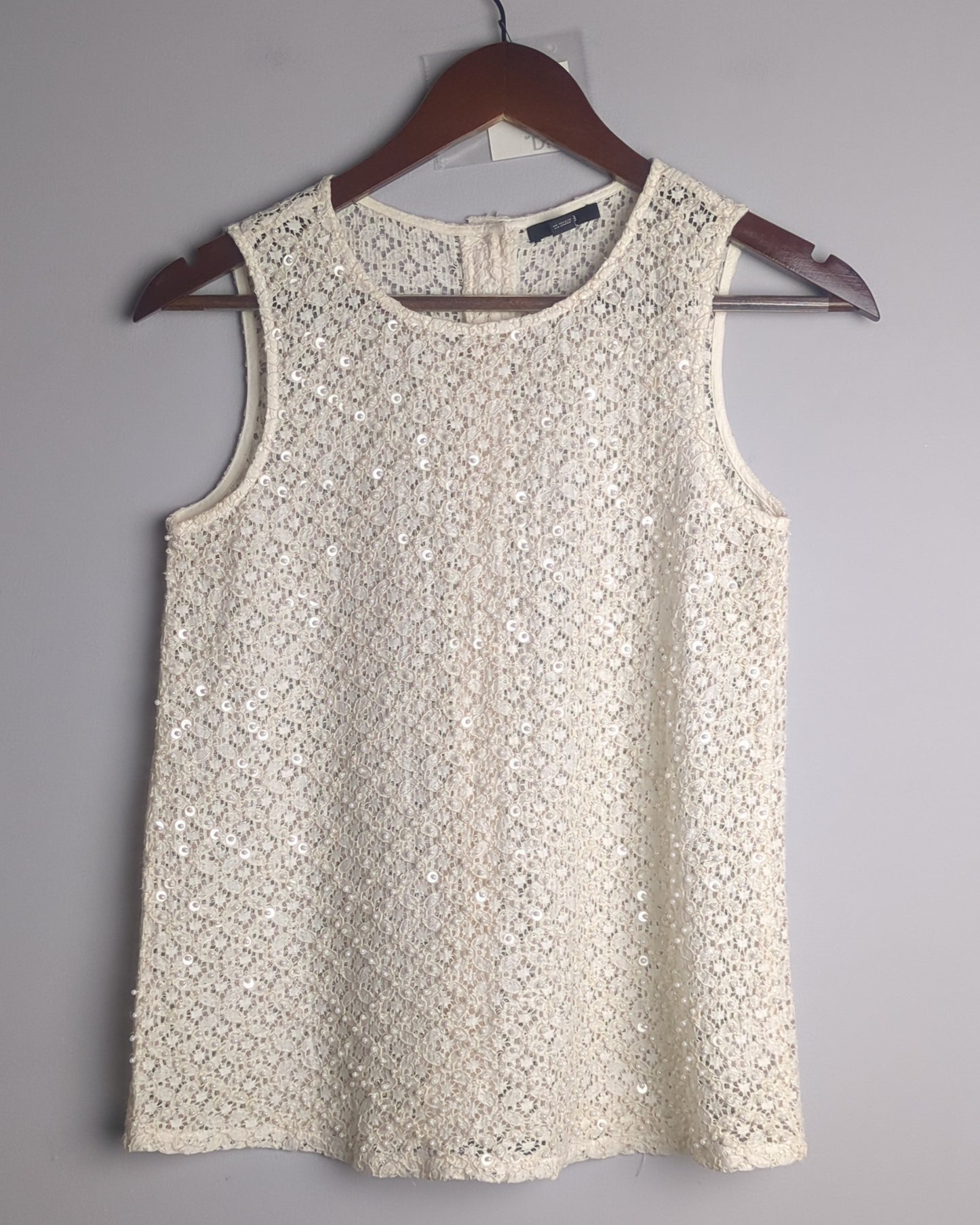 Jacob Beige Lace Tank