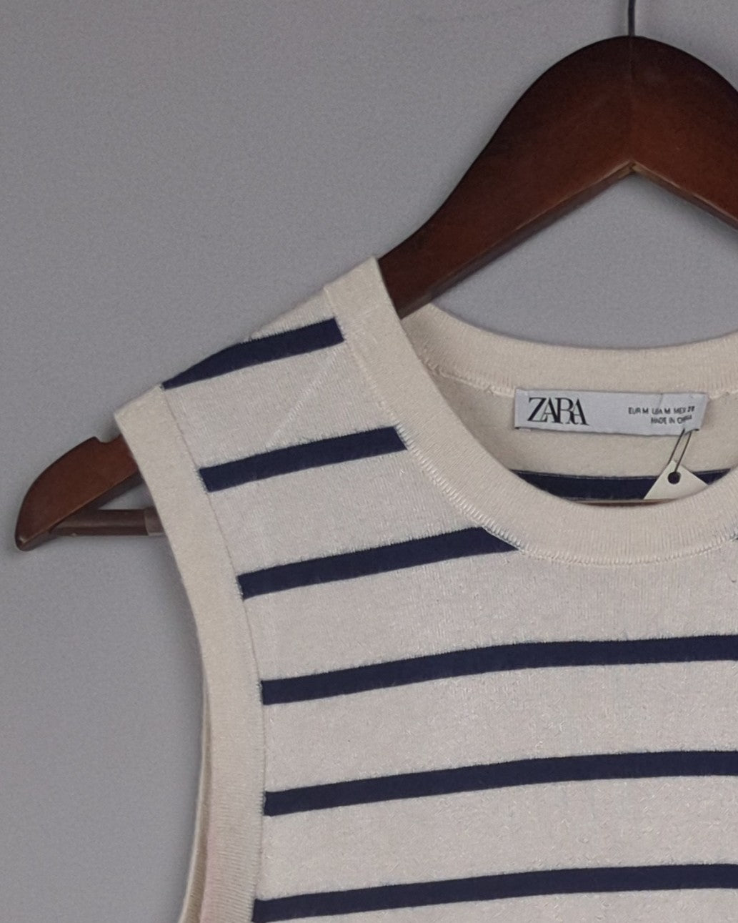 Zara Beige Striped Tank