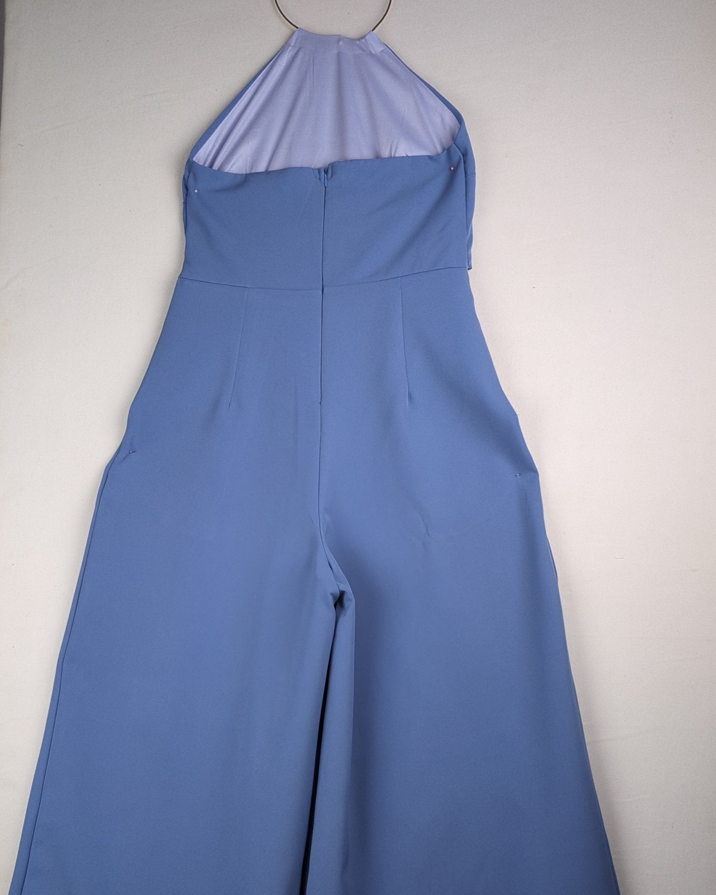 Blue Halter Jumpsuit