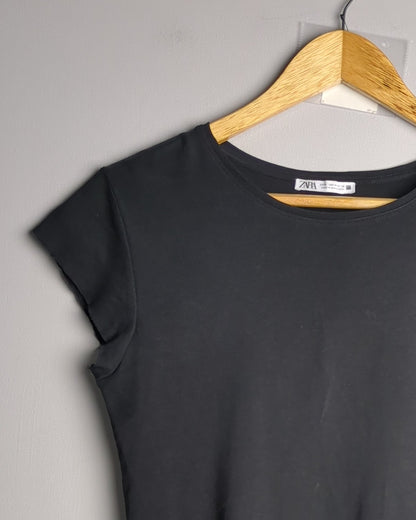 Zara Black Crewneck Tee