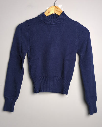 Zara Blue Mock Sweater
