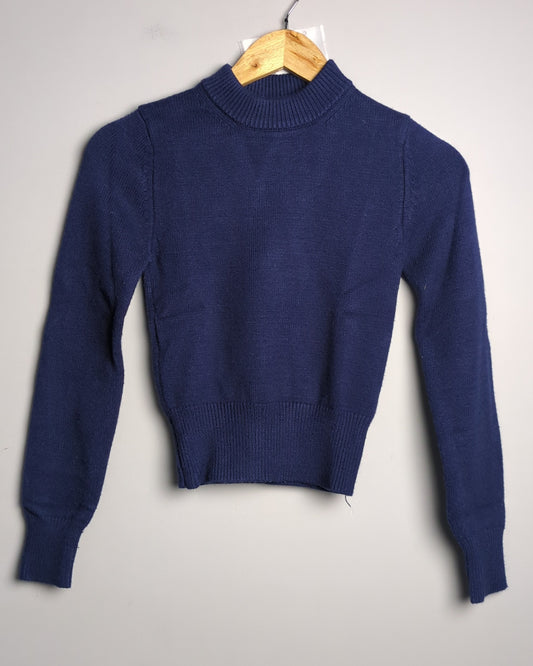 Zara Blue Mock Sweater