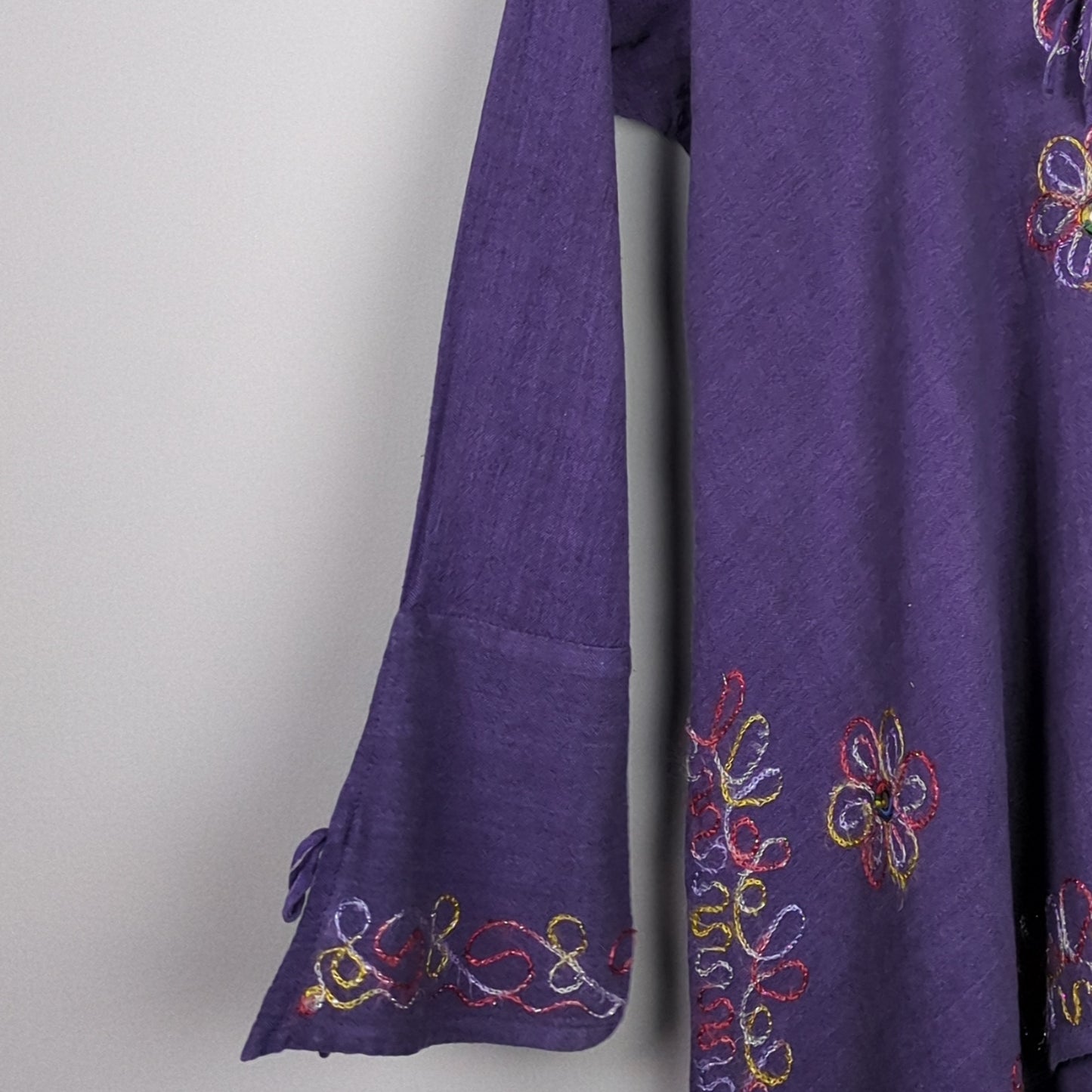 Purple Embroidered