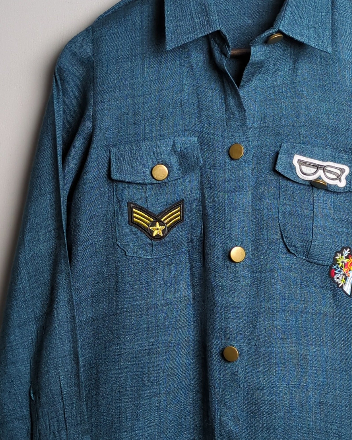 Mehaka Mirpuri Couture Blue Utility Dress Shirt