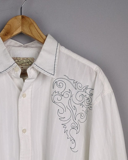 Indigo Joe White Western Shirt