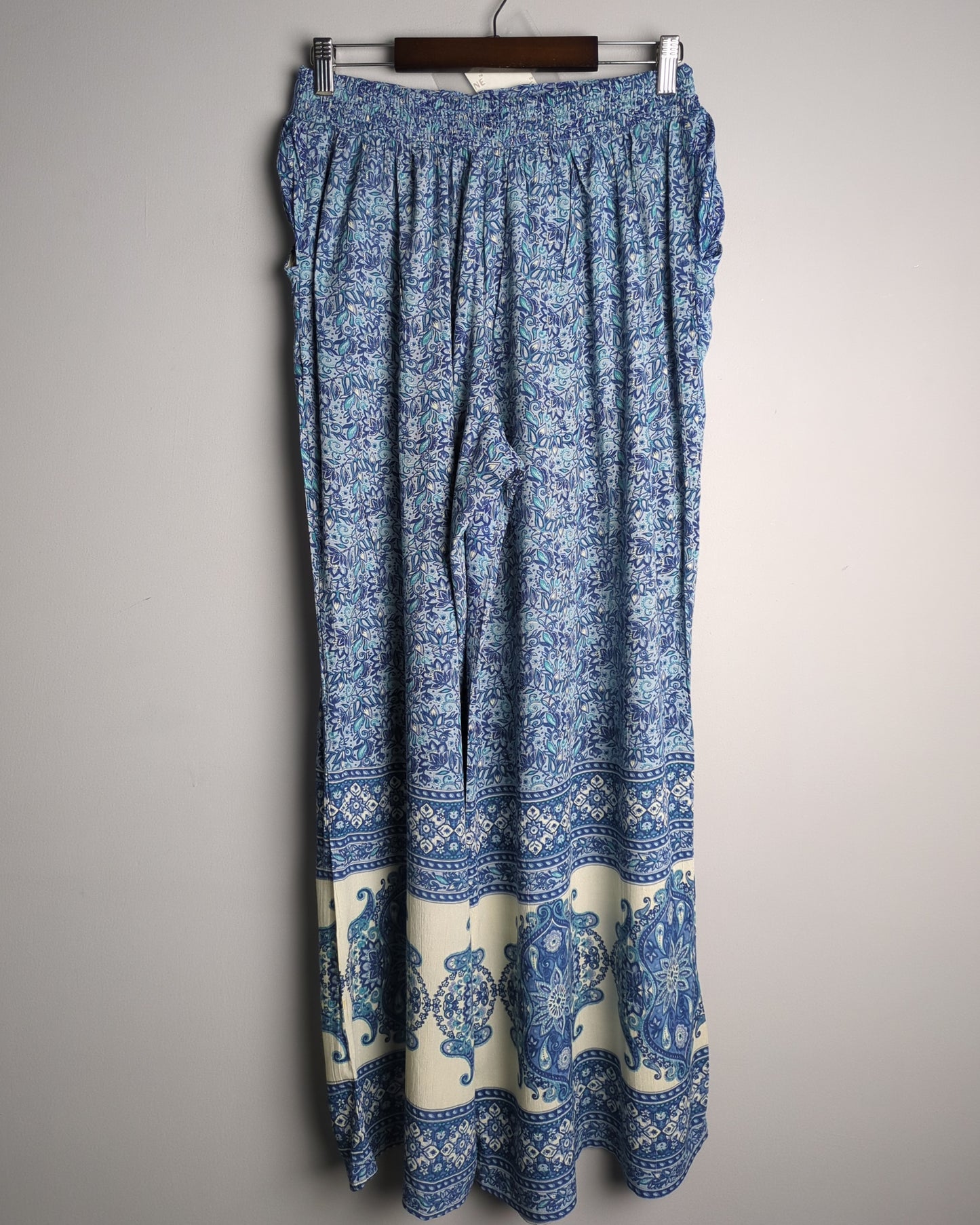 Romantic Gypsy Blue Wide-Leg Pants
