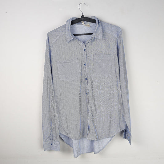 Striped Button-Up Shirt