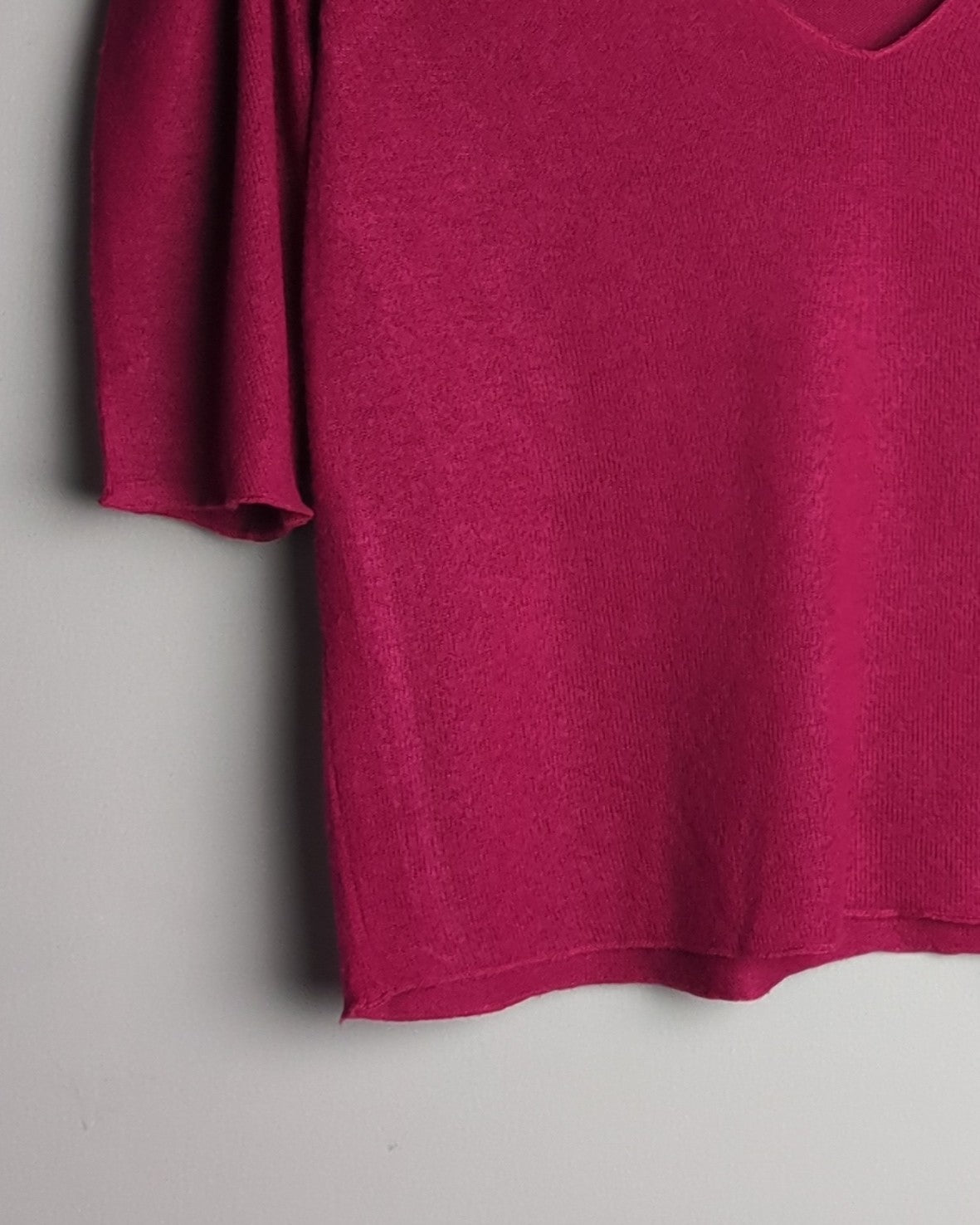 Zara Wine V-Neck Sweater