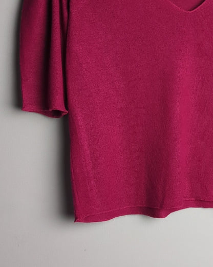Zara Wine V-Neck Sweater