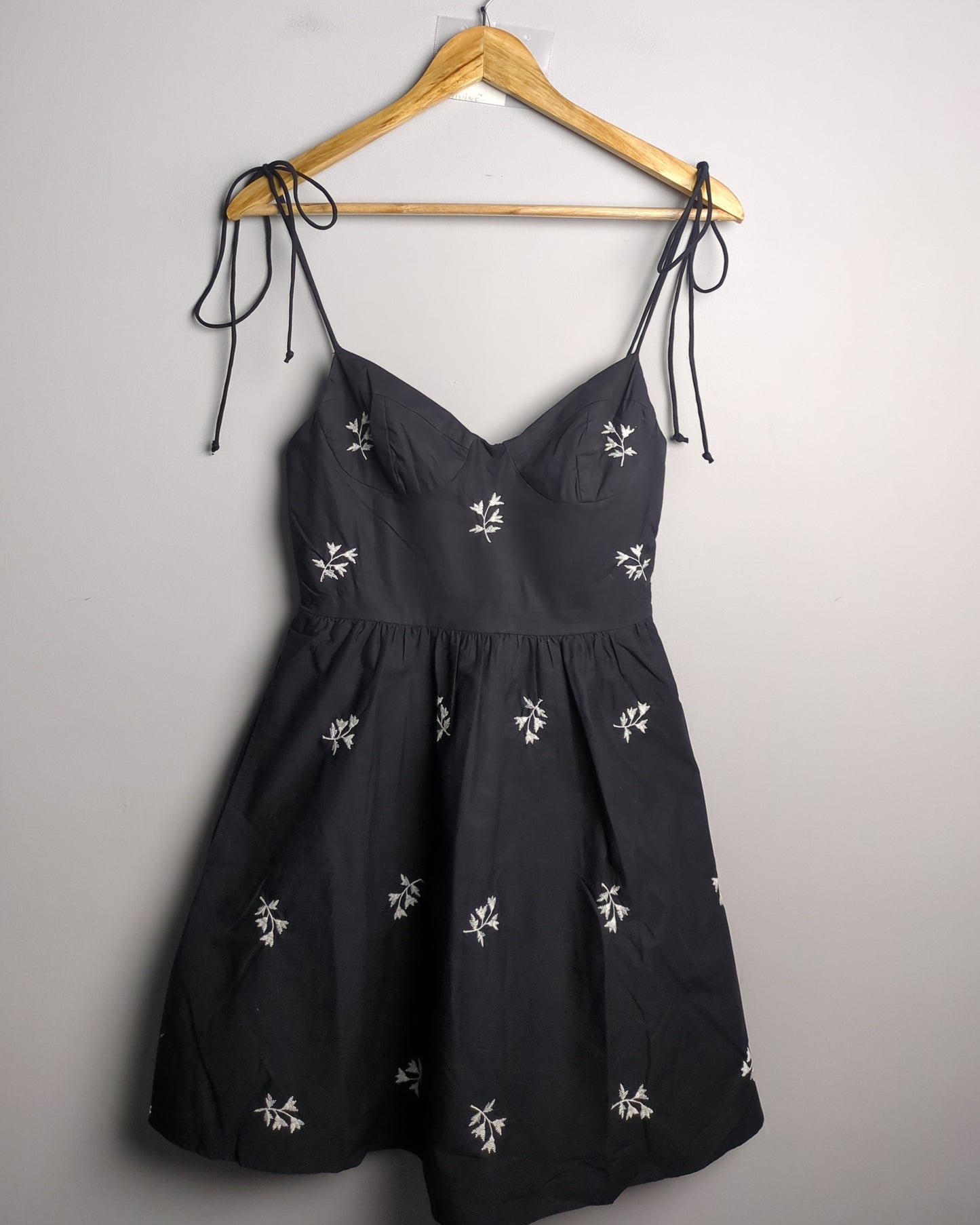 Zara Black Embroidered Dress