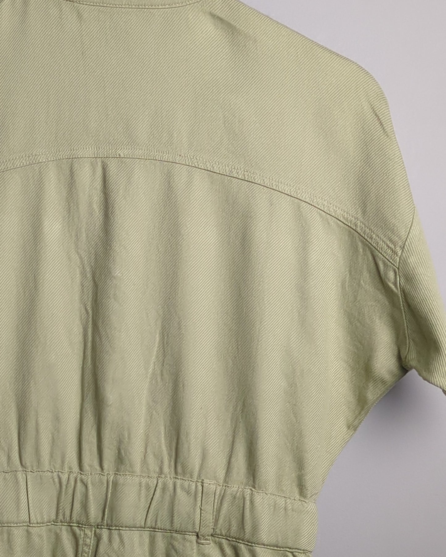 Zara Green Denim Romper