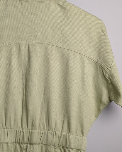 Zara Green Denim Romper