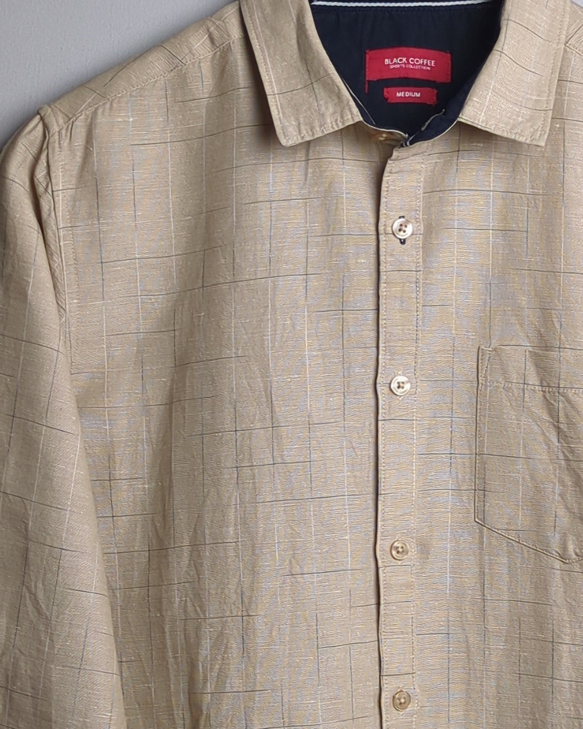 Black Coffee Beige Casual Shirt