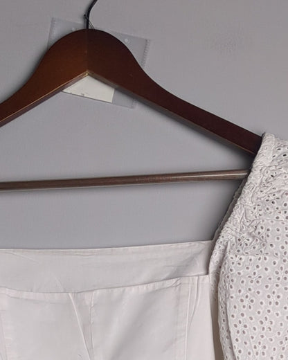 H&M White Eyelet Blouse