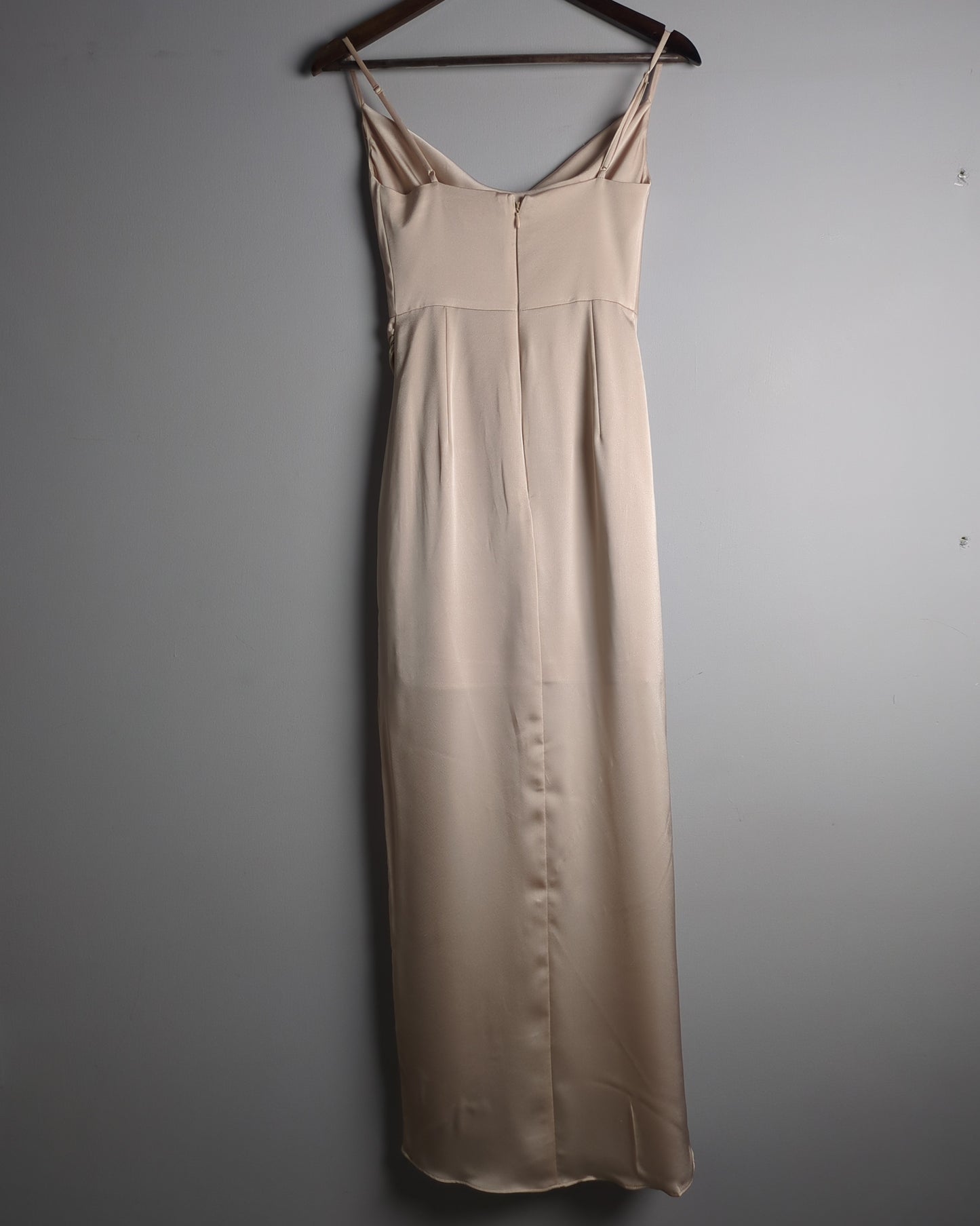 Forever New Beige Satin Dress